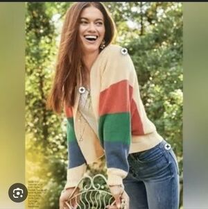 CAbi Sophie Trio Knit Sweater Small